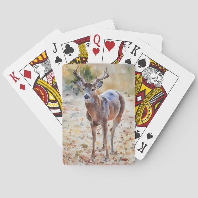 Pretty Buck Deer Art Playing Cards (Back)