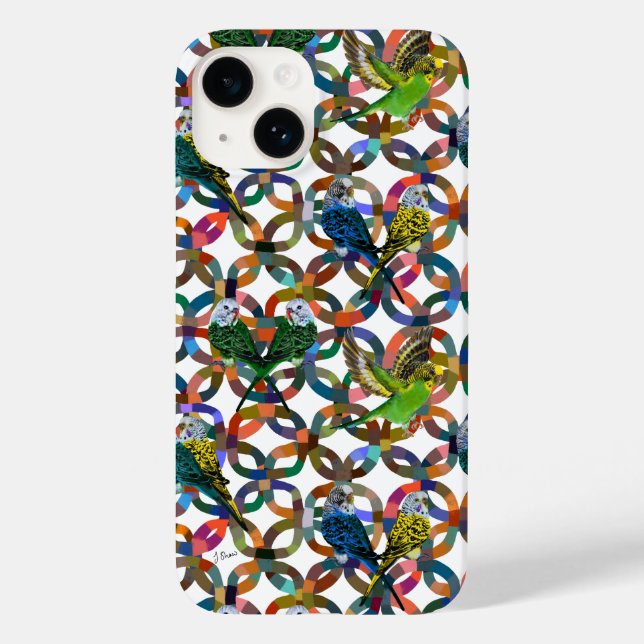 Pretty Budgies. Case-Mate iPhone Case (Back)