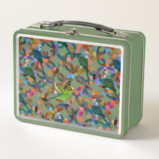 Pretty Budgies Metal Lunch Box