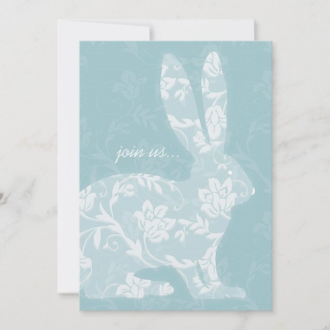 Pretty Bunny Easter Celebration Invitation (Front)