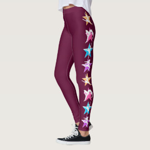 PRETTY BURGUNDY DANCER LEGGINGS