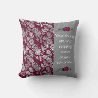 Pretty Burgundy "Your Dreams) Pillow Reversible