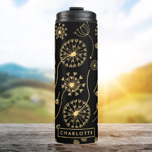 Pretty Butter Yellow Dandelion Bliss Thermal Tumbler