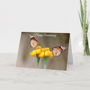 Pretty Butterflies Anniversary Greeting Card