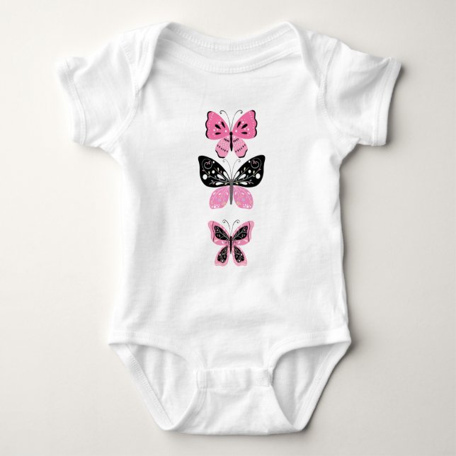 Pretty Butterflies  Baby Bodysuit (Front)