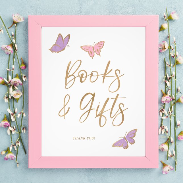 Pretty Butterflies Books and Gifts Baby Shower Photo Print (Creator Uploaded)