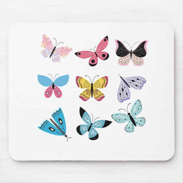 Pretty Butterflies Mouse Mat (Front)