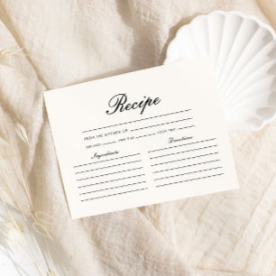 Pretty Butterflies Recipe Bridal Shower Enclosure Card