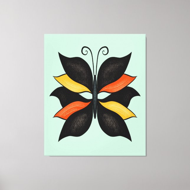 Pretty Butterfly Abstract Art Canvas Print (Front)