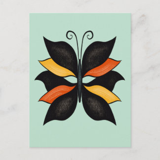 Pretty Butterfly Abstract Art Postcard