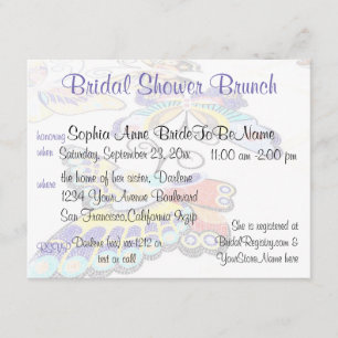 Pretty Butterfly Bridal Shower Brunch Invitation