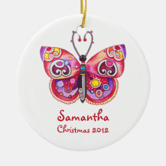 Pretty Butterfly Ceramic Tree Decoration