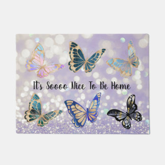 Pretty Butterfly Door Mat