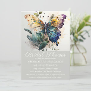 Pretty Butterfly Garden Bridal Shower Invitation