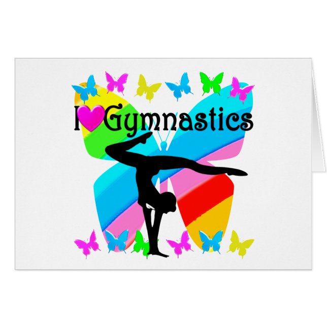 PRETTY BUTTERFLY I LOVE GYMNASTICS DESIGN (Front Horizontal)