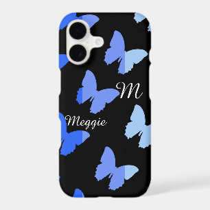 pretty butterfly illustration with name & initial