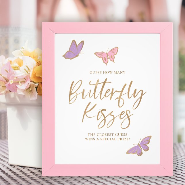 Pretty Butterfly Kisses Baby Shower Game Photo Print (Creator Uploaded)