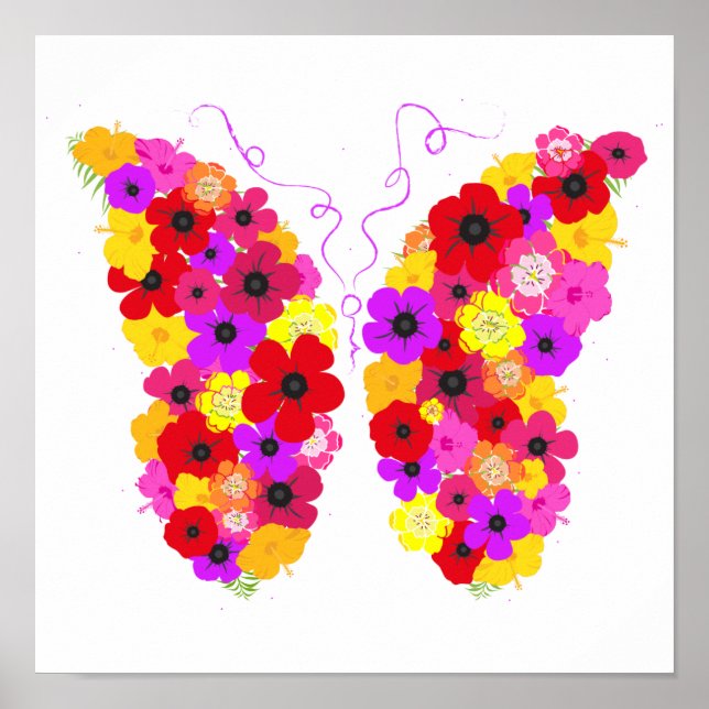 Pretty Butterfly Modern Art Poster (Front)