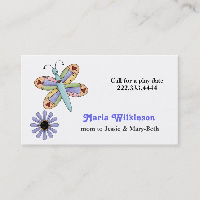 Pretty Butterfly Mummy Card (Front)