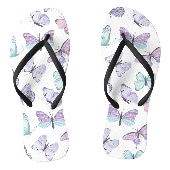 Pretty Butterfly Pattern  Flip Flops (Footbed)