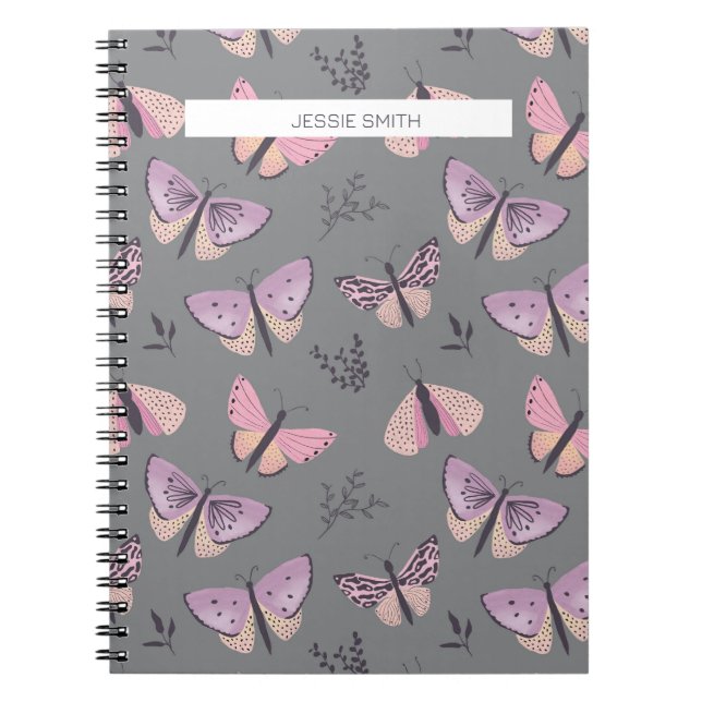 Pretty Butterfly Print Notebook (Front)