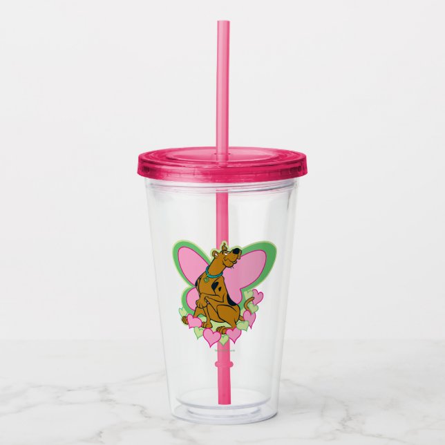 Pretty Butterfly Scooby-Doo Acrylic Tumbler (Front)