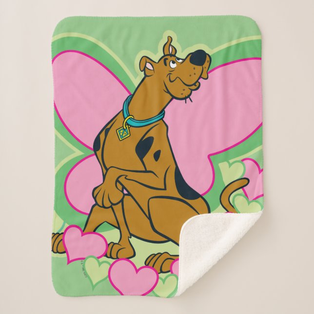 Pretty Butterfly Scooby-Doo Sherpa Blanket (Front)
