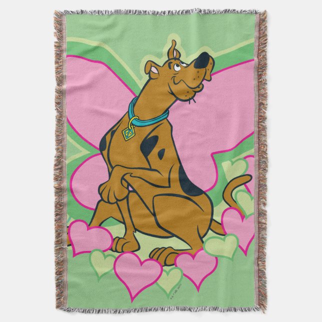 Pretty Butterfly Scooby-Doo Throw Blanket (Front Vertical)