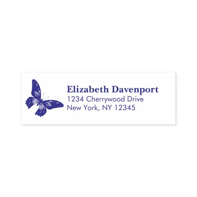 Pretty Butterfly Silhouette Self-inking Stamp (Design)