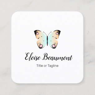 Pretty Butterfly Square Business Card