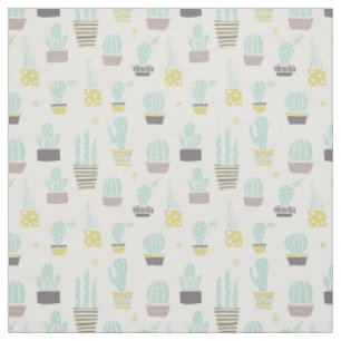 Pretty Cactus Pattern Fabric