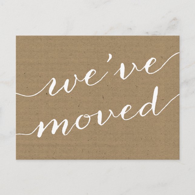 Pretty Calligraphy | Change of Address Announcement Postcard (Front)