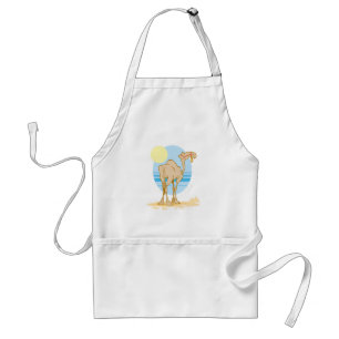pretty camel and pyramids scene standard apron
