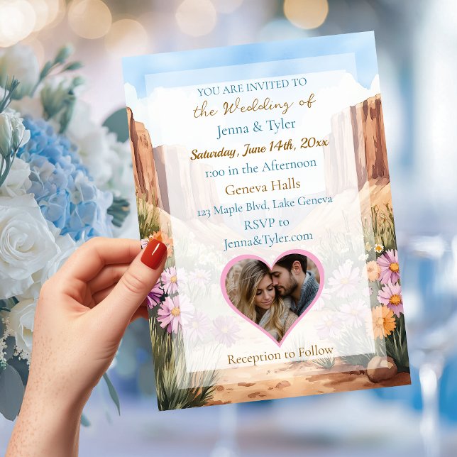 Pretty Canyon Themed Wedding  Invitation (Creator Uploaded)