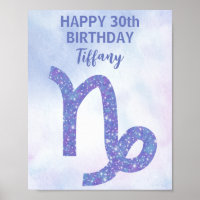 Pretty Capricorn Astrology Custom Birthday Party