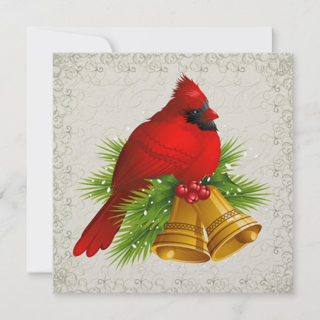 Pretty Cardinal Elegant Invitation (Front)