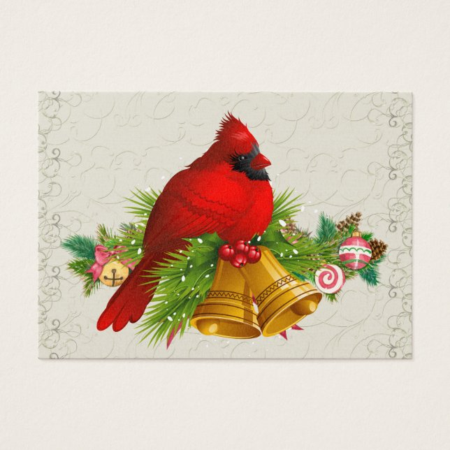 Pretty Cardinal Gift Enclosure Business Card - SRF (Front)
