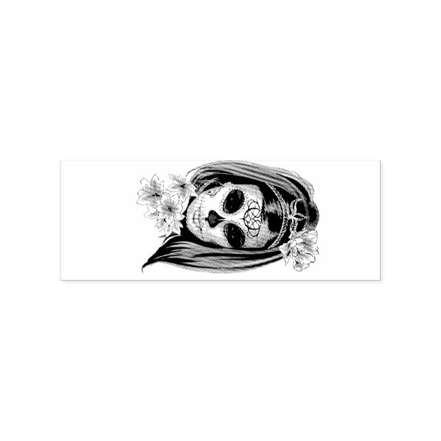 Pretty Carnival mask woman skull Thunder_Cove Rubber Stamp (Imprint)