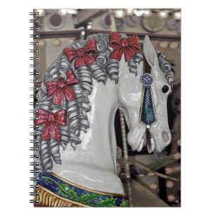 Pretty carousel horse print notebook