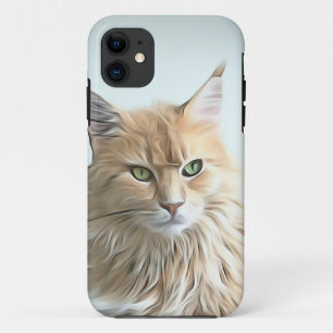 Pretty Cat Artwork iPhone 11 Case