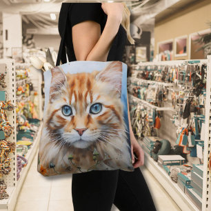 Pretty Cat Kitty Face Cat Lover's Tote Bag