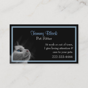 Pretty Cat Stylish Pet Care Business Card