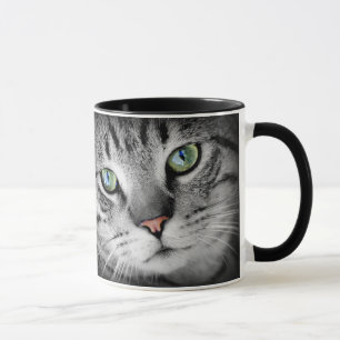 Pretty Cat with Green Eyes & Quote Coffee Mug