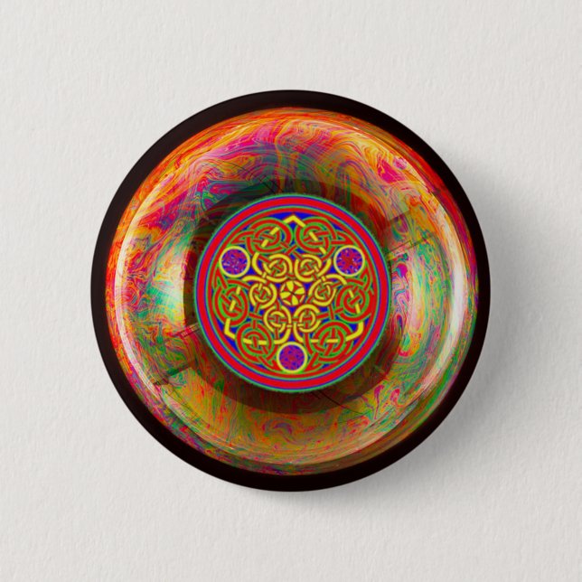 Pretty Celtic Knot 6 Cm Round Badge (Front)
