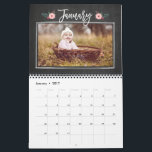 Pretty Chalkboard Custom Photo Calendar<br><div class="desc">Personalise each page with your photos and create a one-of-a-kind calendar as a gift for yourself or someone else! More designs are available at our store: www.berryberrysweet.com</div>