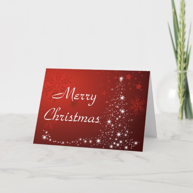 Pretty Cheerful Merry Christmas Happy New Year Holiday Card (Front)