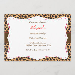 Pretty Cheetah Invitation