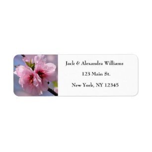 Pretty Cherry blossom Pink Chic Return Address