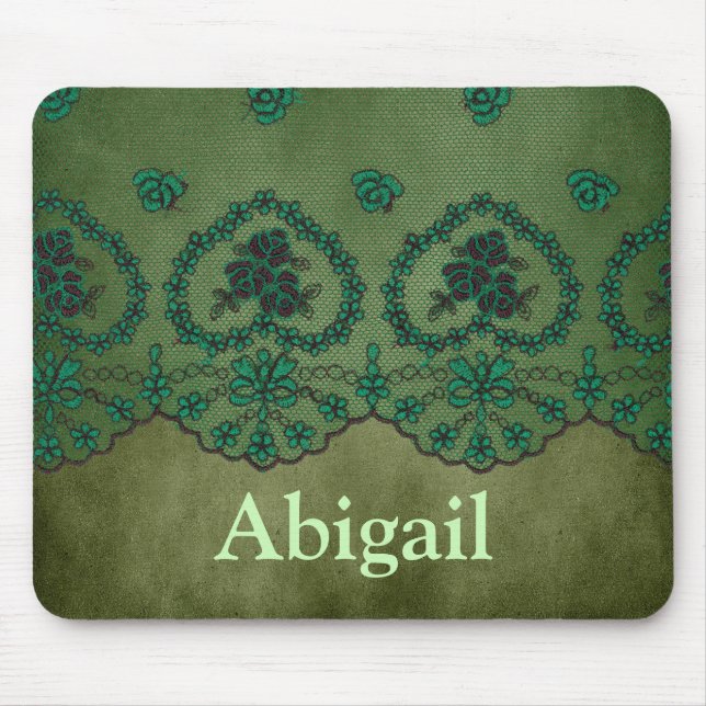 Pretty Chic Green Mouse Mat (Front)