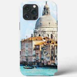 Pretty Chic Italy Venice Canal Pastel Watercolor iPhone 13 Pro Max Case